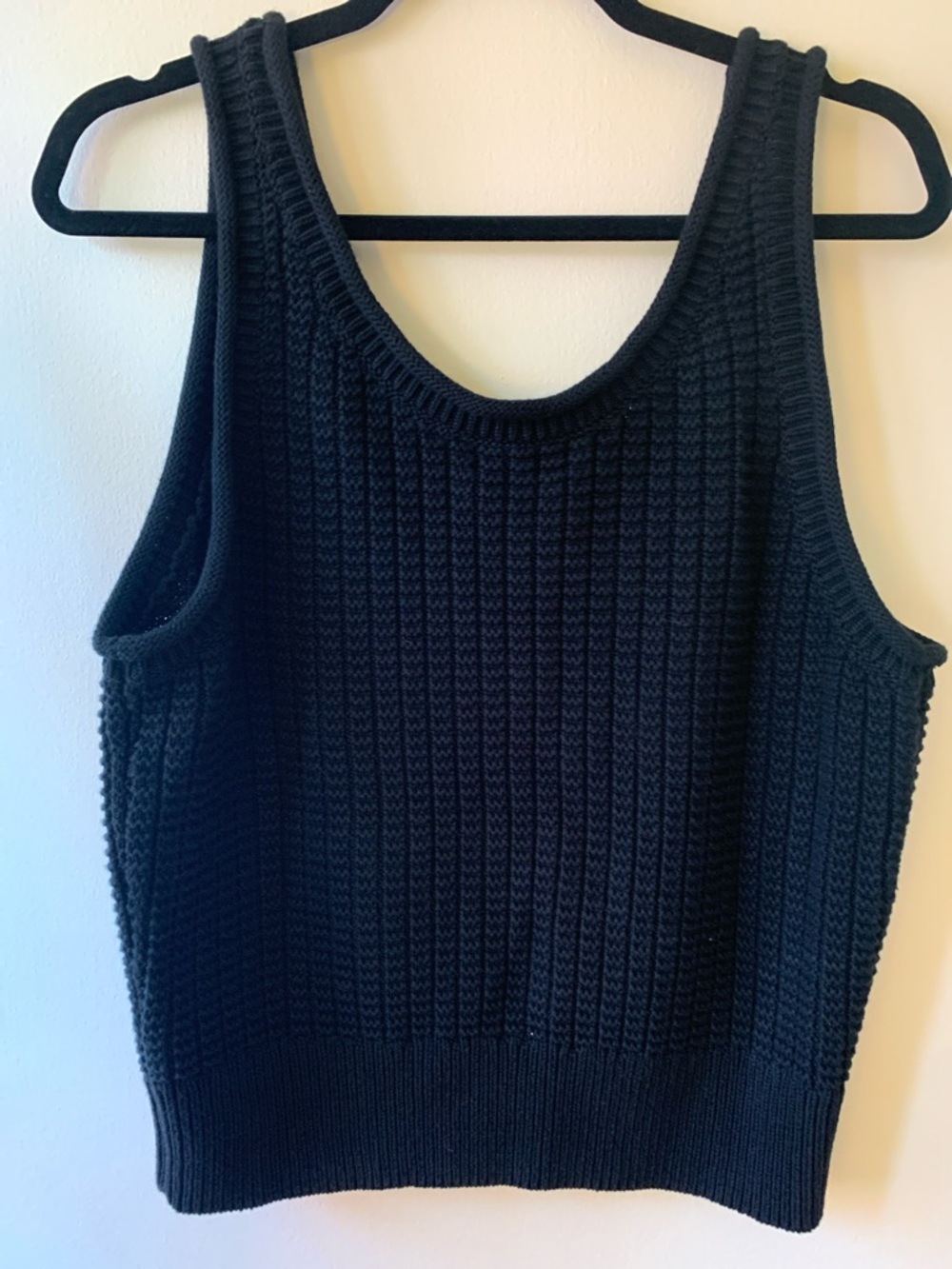 Quince Black Ribbed Knit Tank Top - Picture 4 of 5